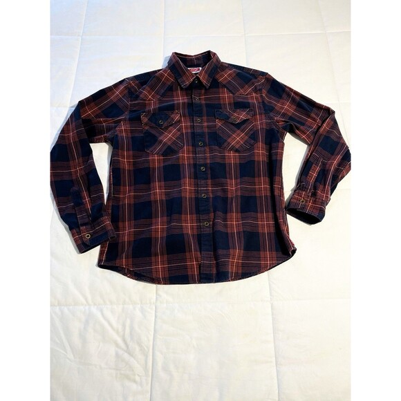 Wrangler Men's Long Sleeve Button Up Plaid Shirt Size L - Picture 1 of 4